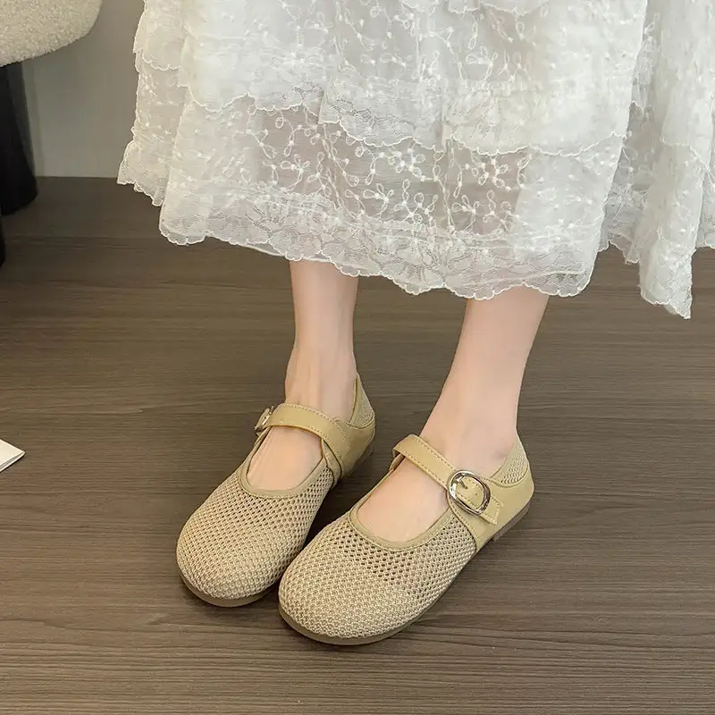 Buckle Strap Flat Sandals