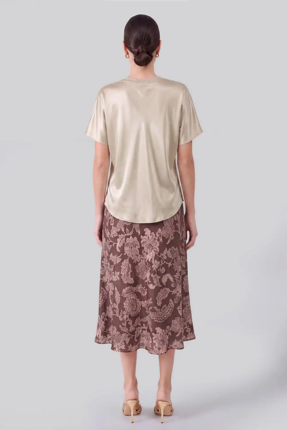 Satin Crewneck Top