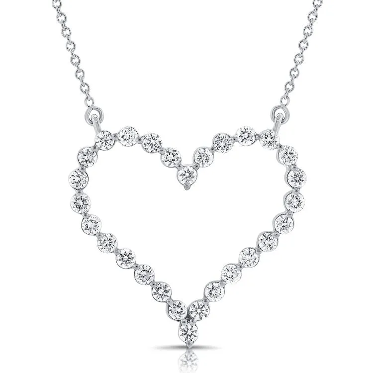 Classic Artful Heart Diamond Necklace