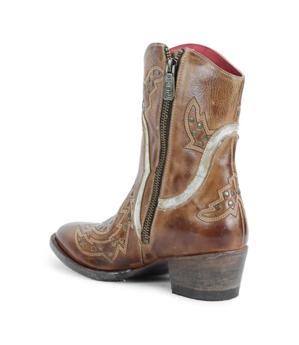 Side-Zip Studded Western Boots