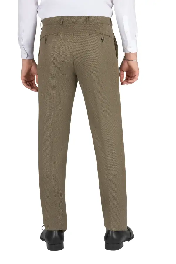 Refined Flat Front Regular Rise Traditional Fit Trousers