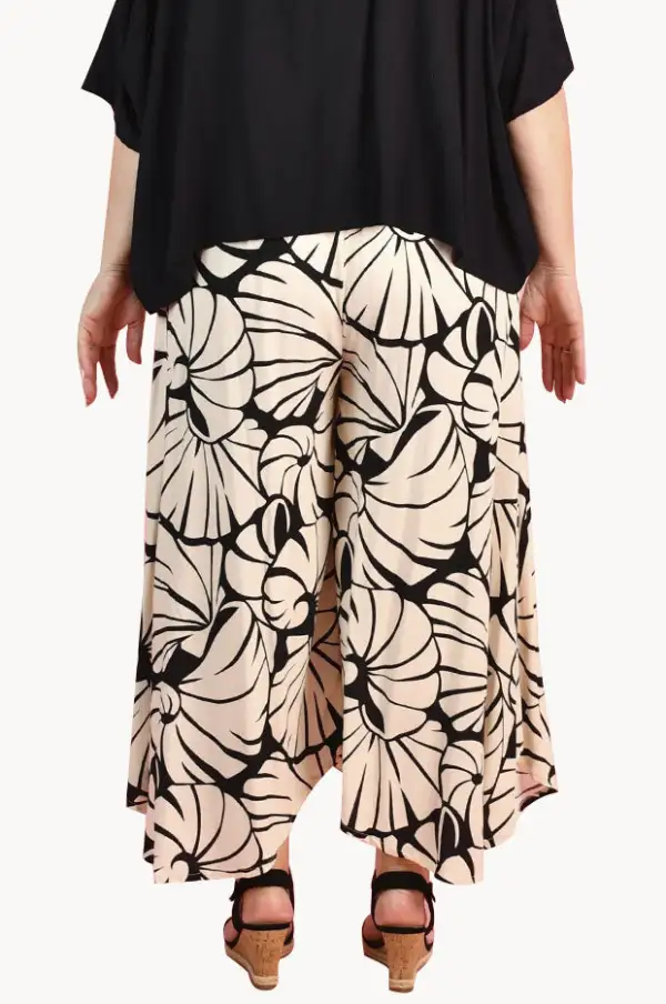 High Rise Pleated Rayon Pants