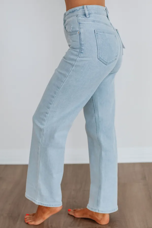 Stretch Ultra High Rise Straight Jeans