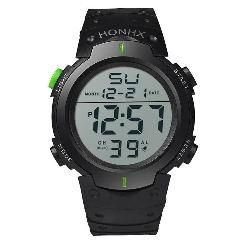 Large Screen Digital Sports Watch, Multi‑Function Outdoor Waterproof Electronic Wrist Watch For Men