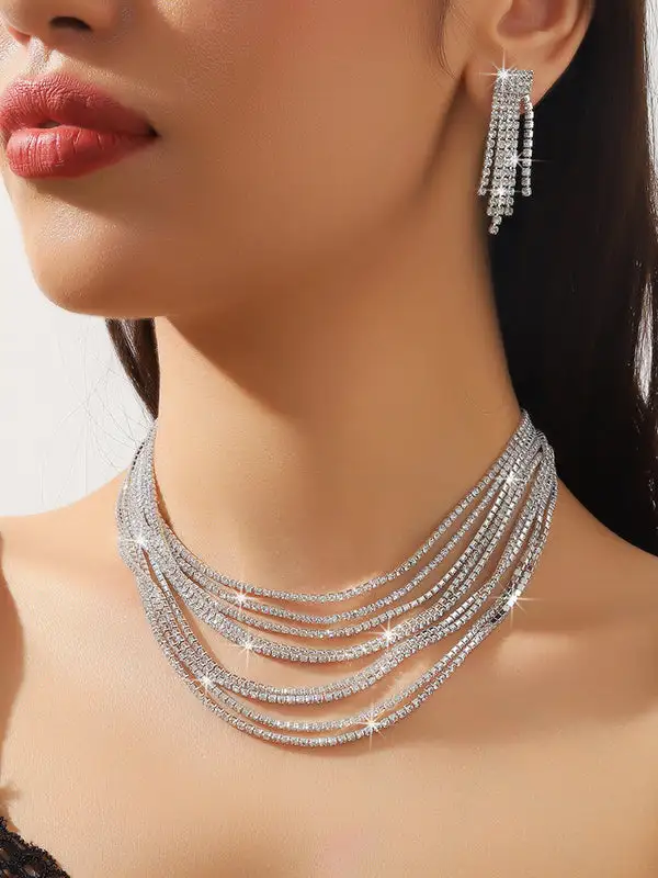 Crystal-Look Drop Earrings