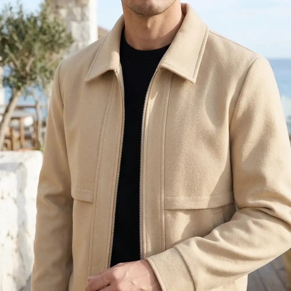 Cotton-Blend Layering Jacket