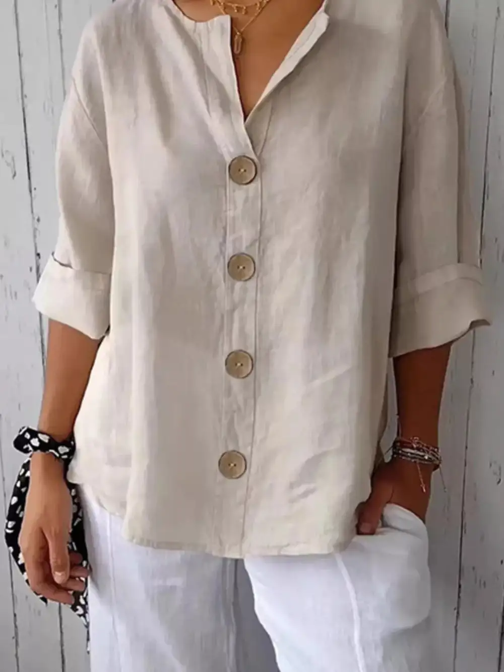 Casual Loose Button Down Shirt