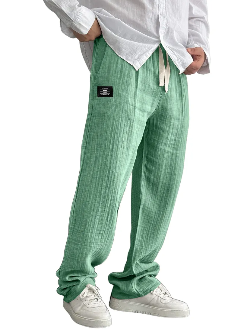 Cotton Linen Drawstring Trousers