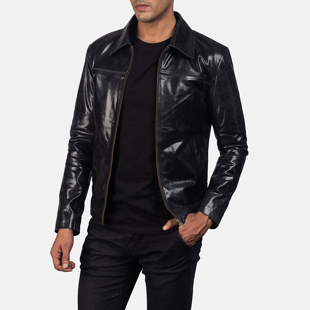 Men's Rugged Leather Jacket