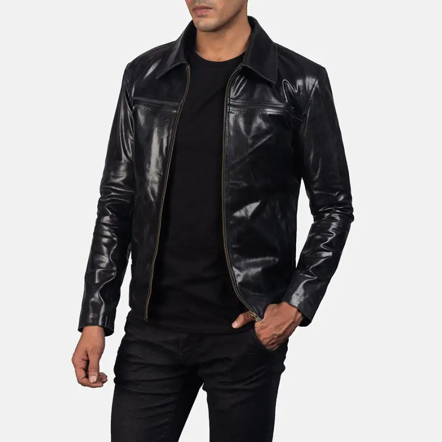 Men's Rugged Leather Jacket