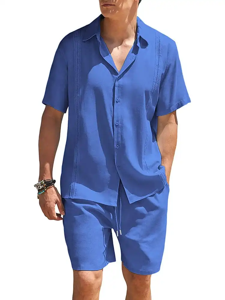 Beach Guayabera Linen Set