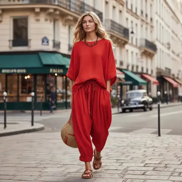 Linen Women's Two-Piece Set