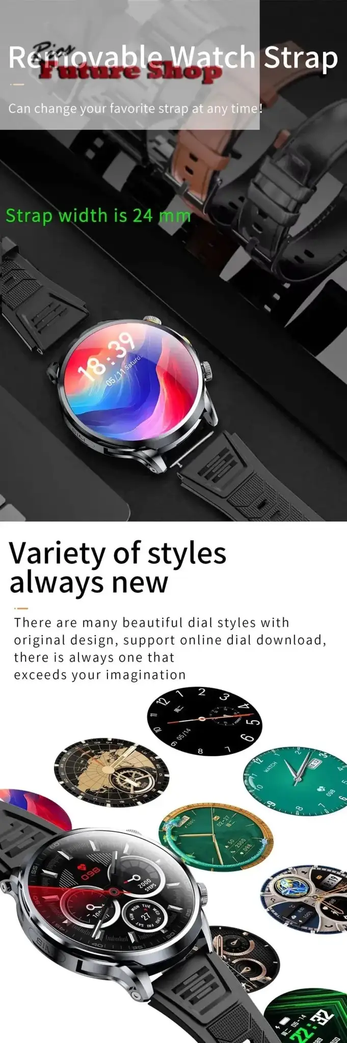 2025 new 4G Android smartwatch 1.95 inch IPS 360*360 screen with 200w camera GPS WiFi 32GB ROM smartwatch with 1100mAh battery