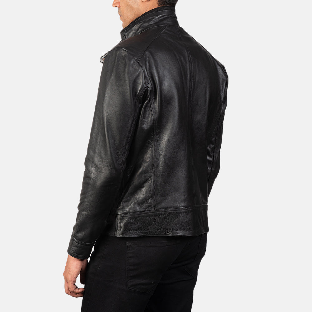 Men's Rugged Classic Biker Leather Jacket