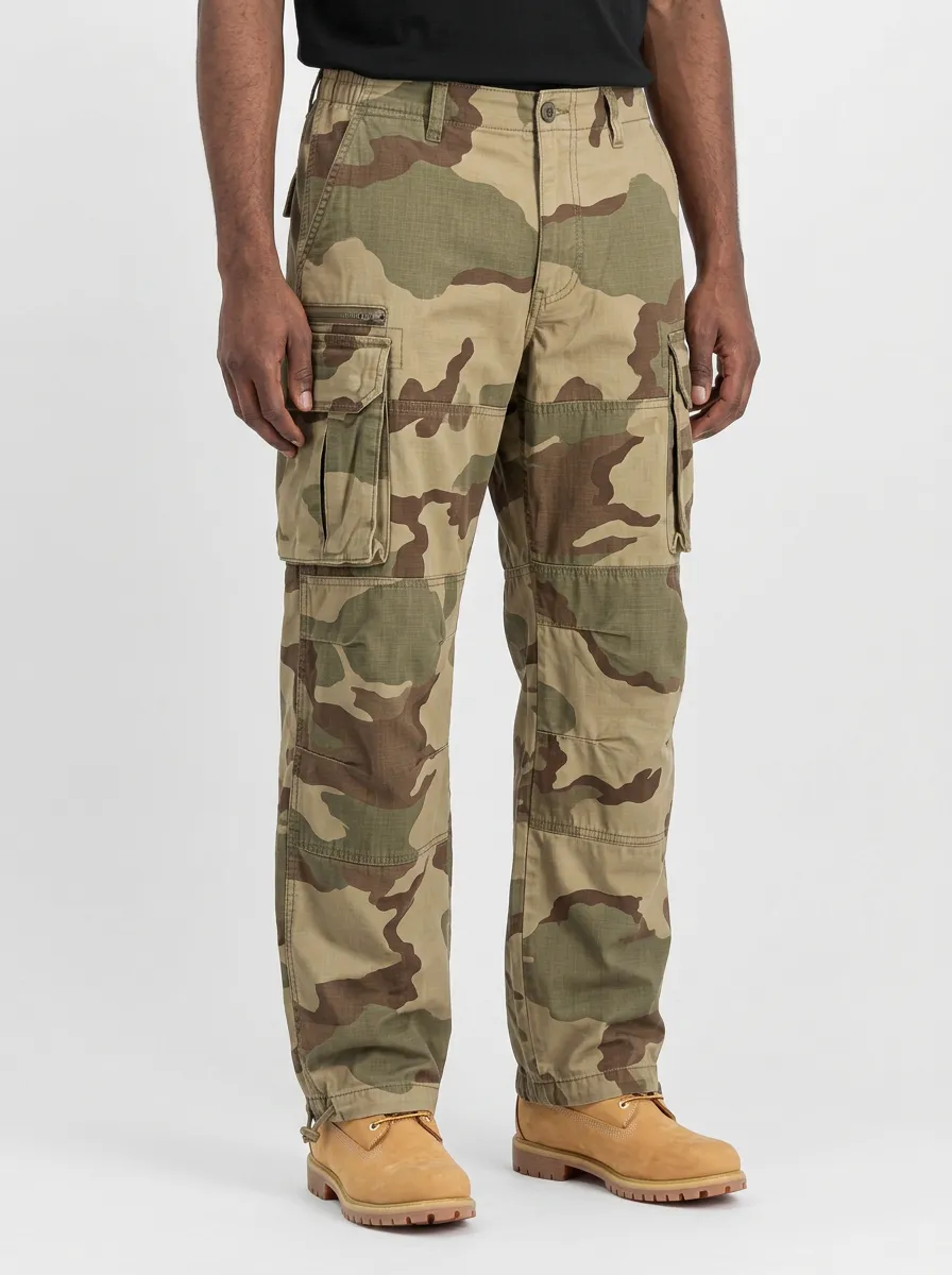 Men's Military Style Camouflage Printed Cargo Pants