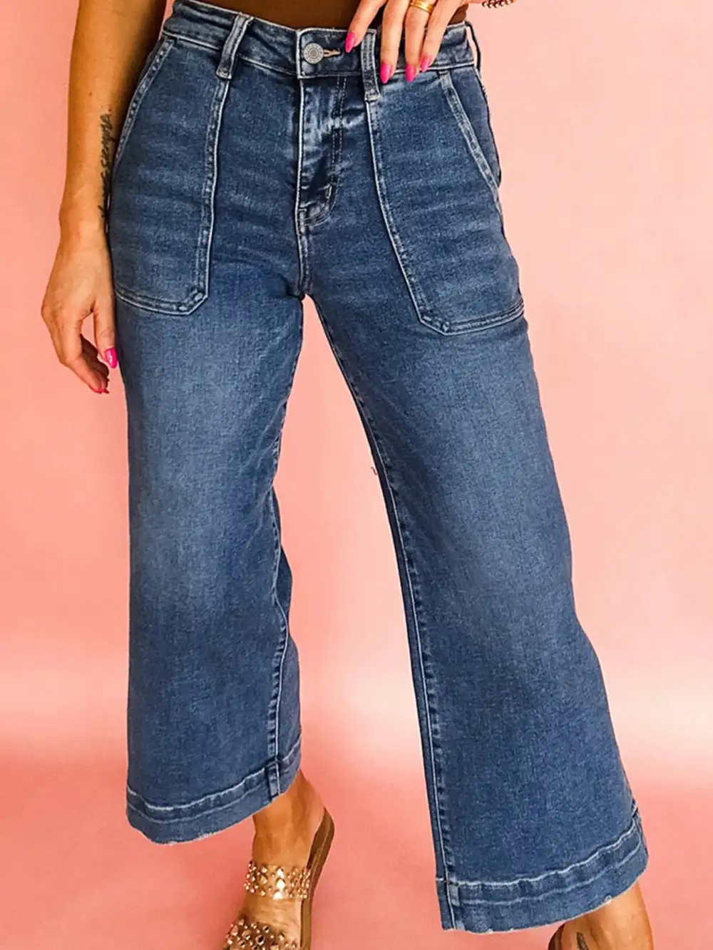 Neat Finish Utility Detail Denim Jeans