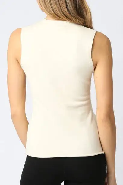 Everyday Sleeveless Button Front Women's Blouse Top