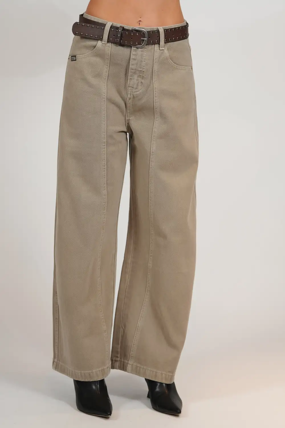 Belted Layered Jeans