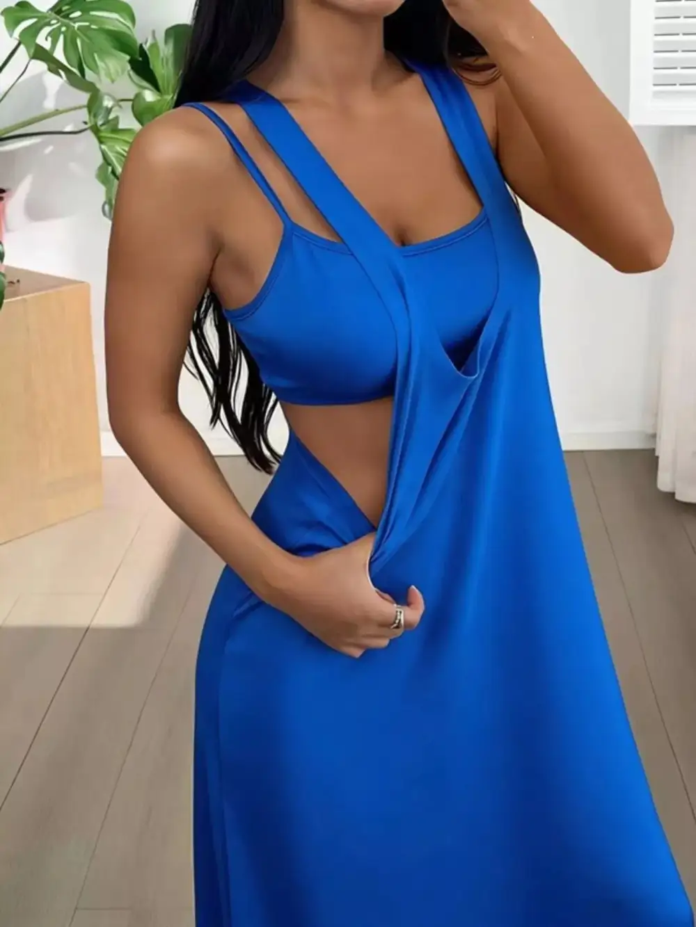 Scoop Neck Cami And Maxi Dress Set