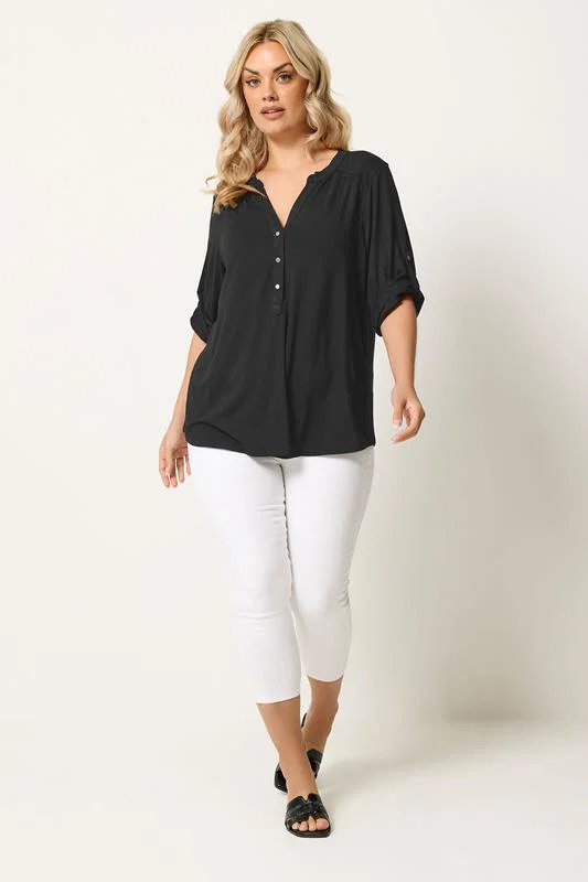 Black Placket Shirt detail 1