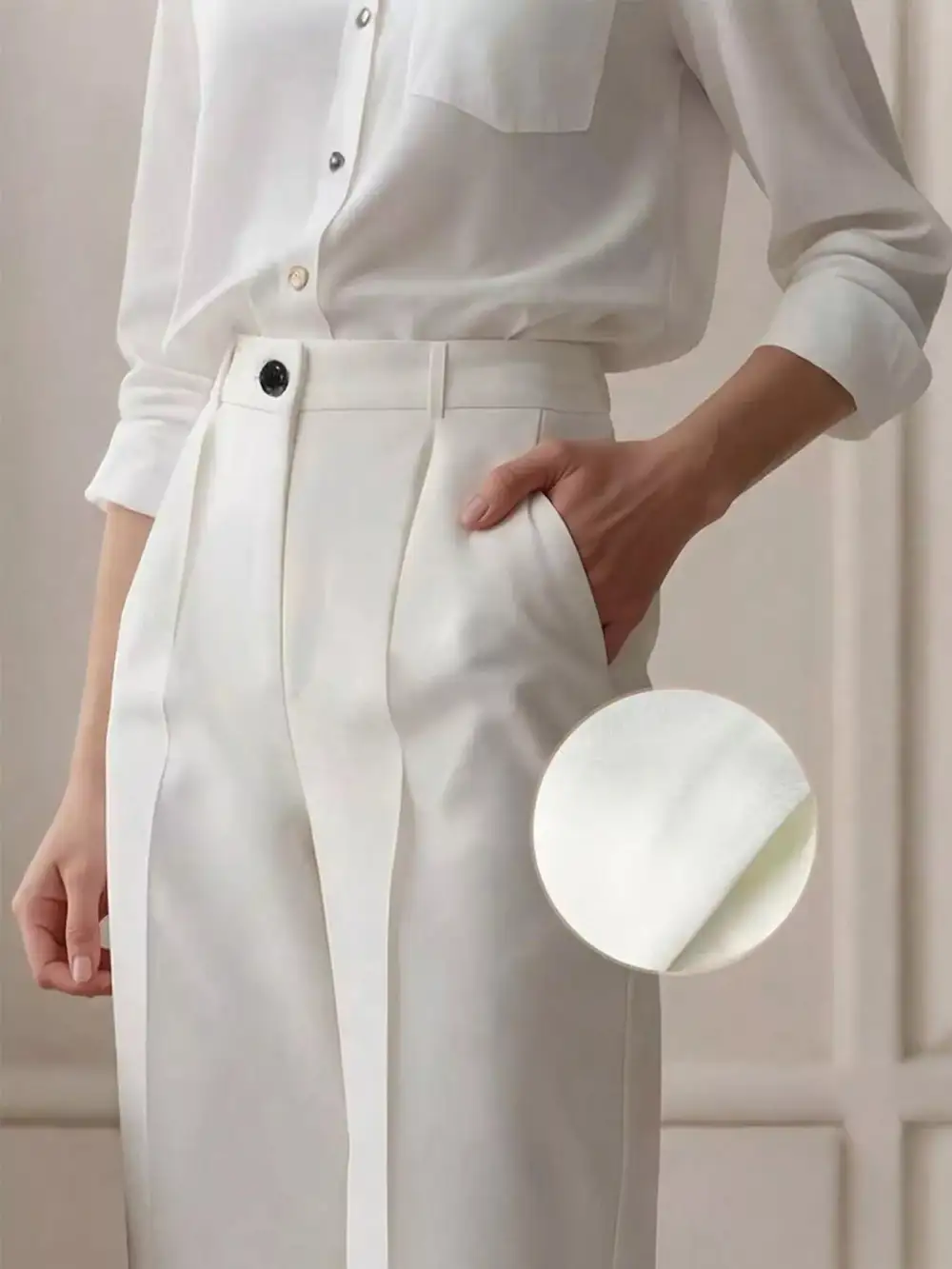 Lightweight High Waisted Wide Leg Pants