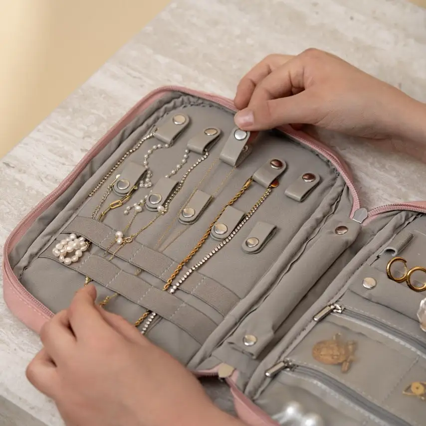 Classic Space-Saving Travel Jewelry Storage Organizer