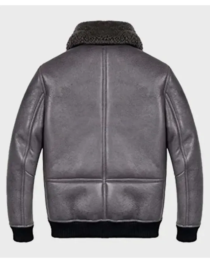 Modern Aviator Bomber Flight Shearling Jacket
