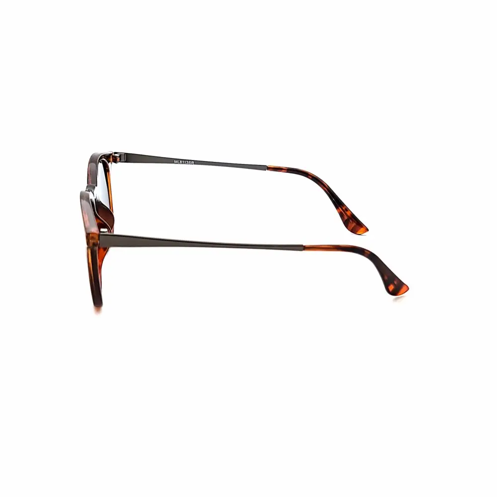 Round Full-Lens Smoke-Lens Reading Sunglasses