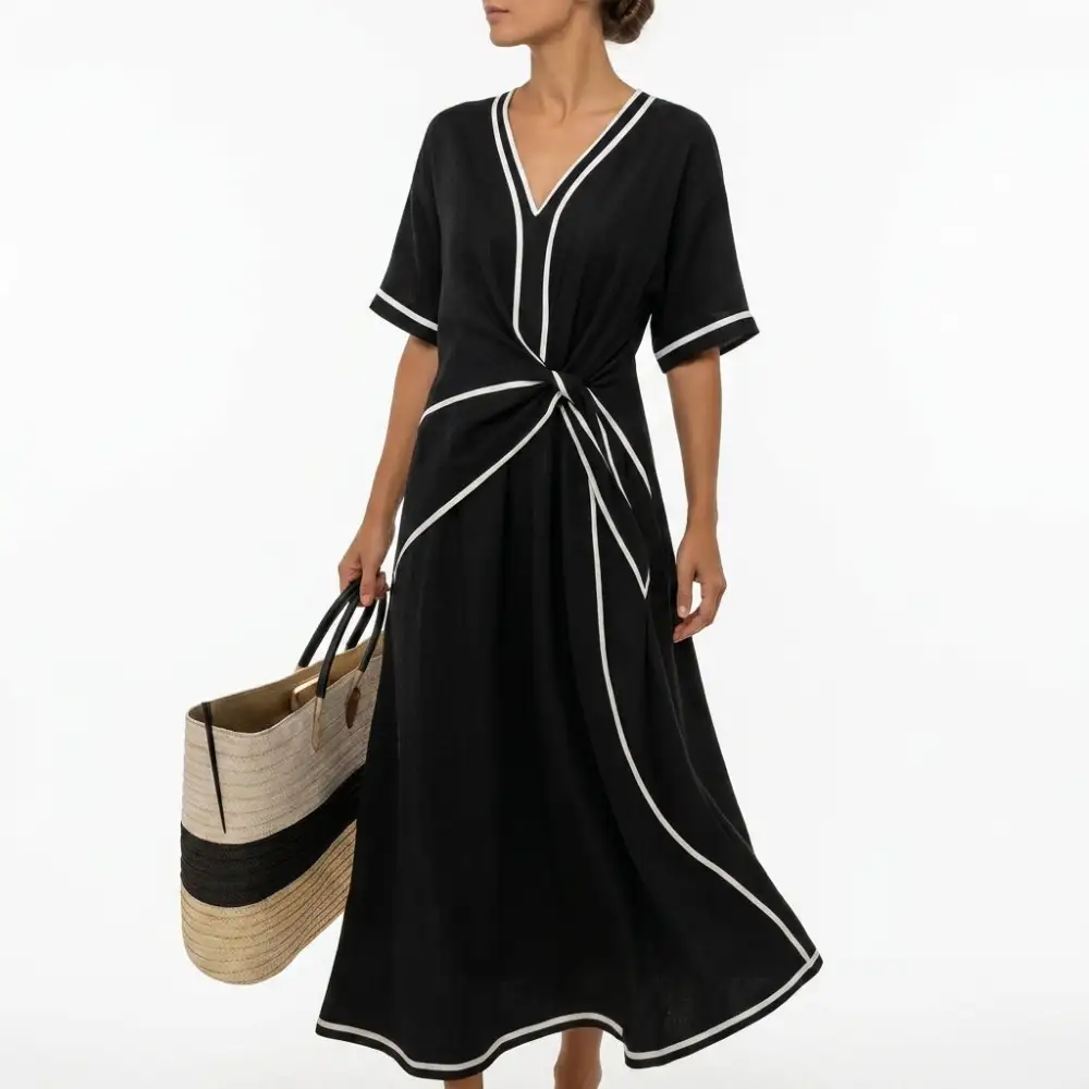 Draped Soft Flowing Maxi Dress
