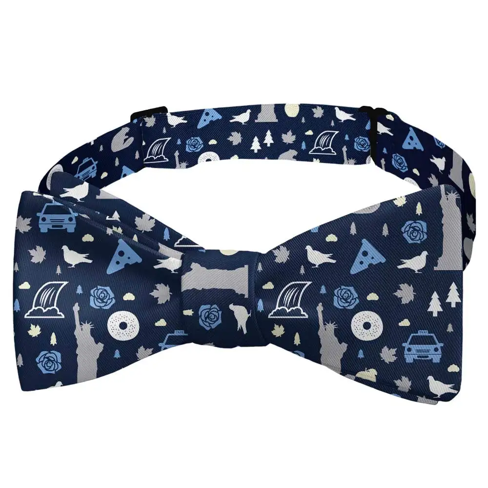 Refined Pizza Heritage Motif Bow Tie