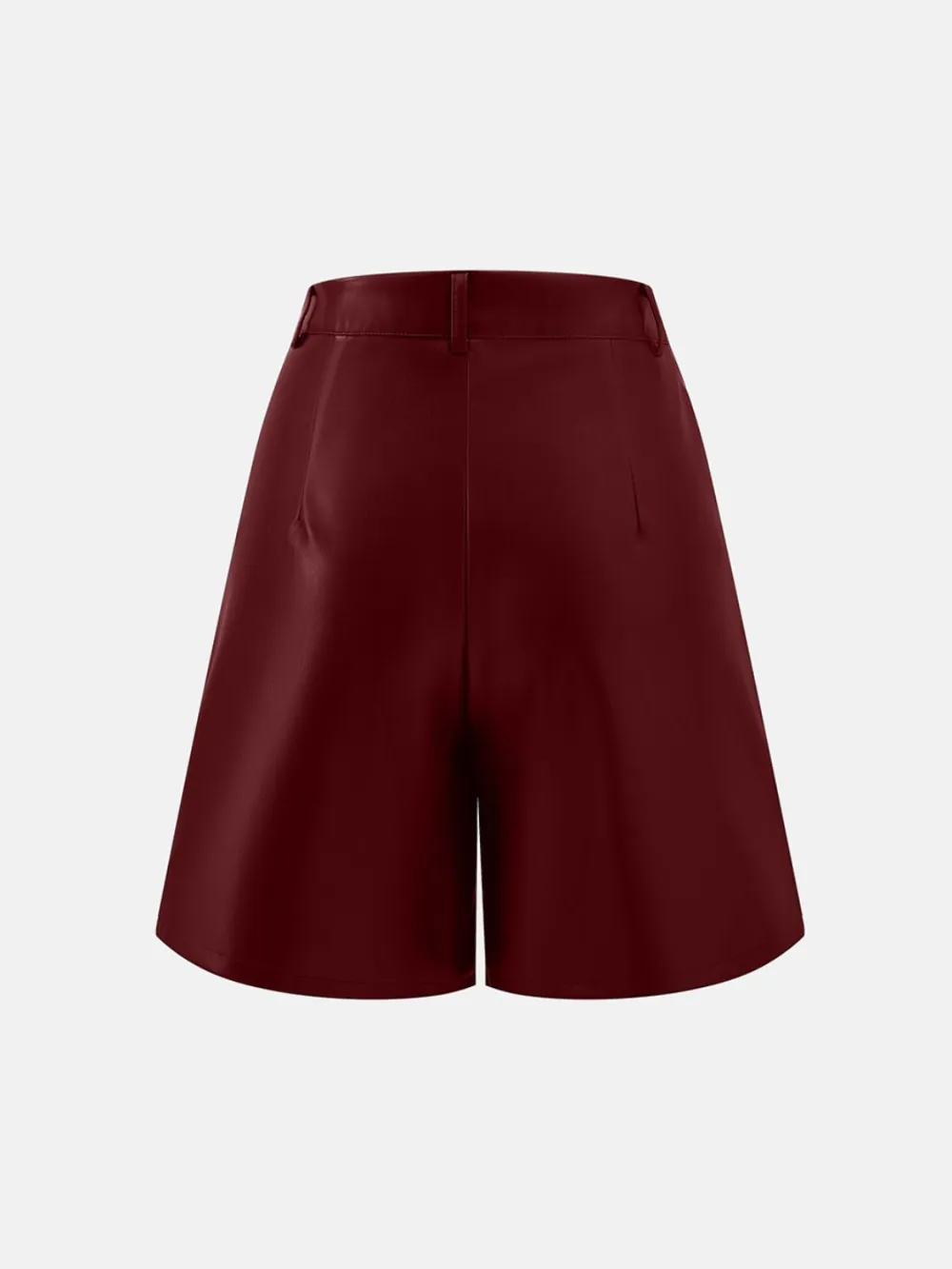 Pu Leather High Rise Shorts