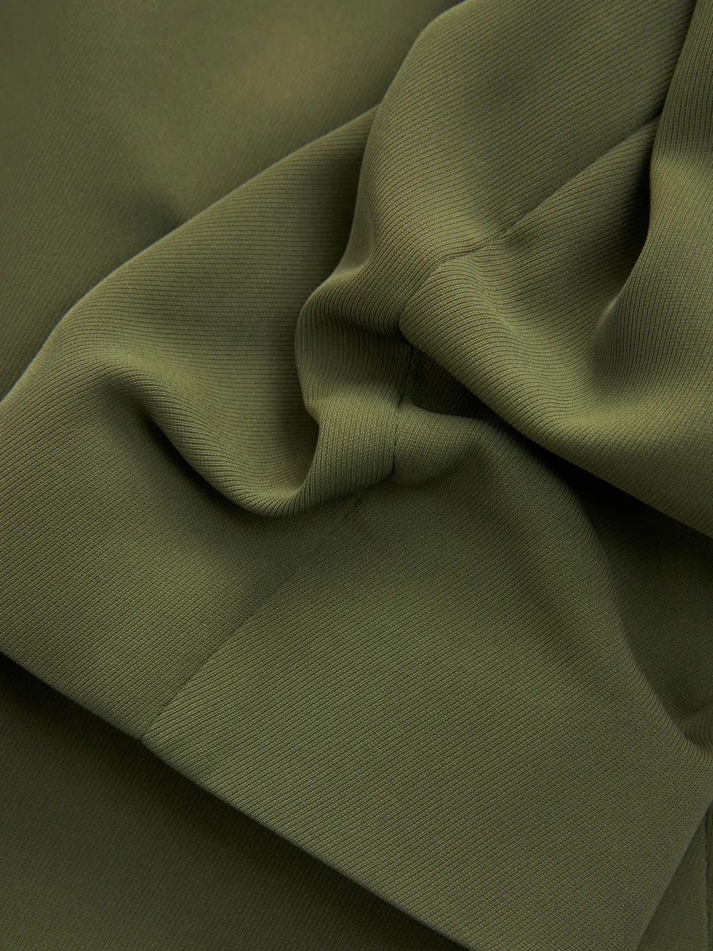 Khaki Green Pleated Sleeve Suit Jacket