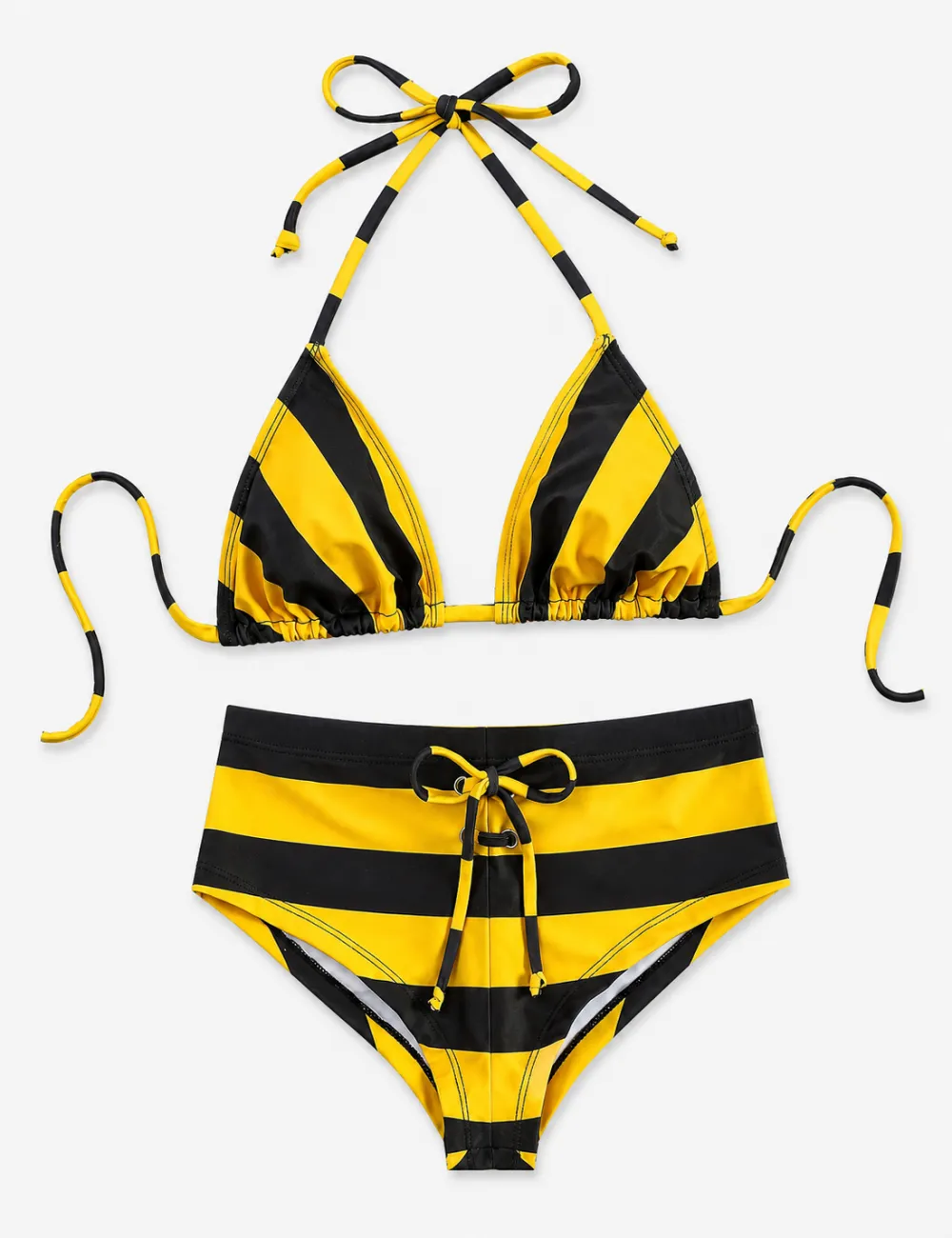 Halter Back Triangle Two Piece Bikini Set