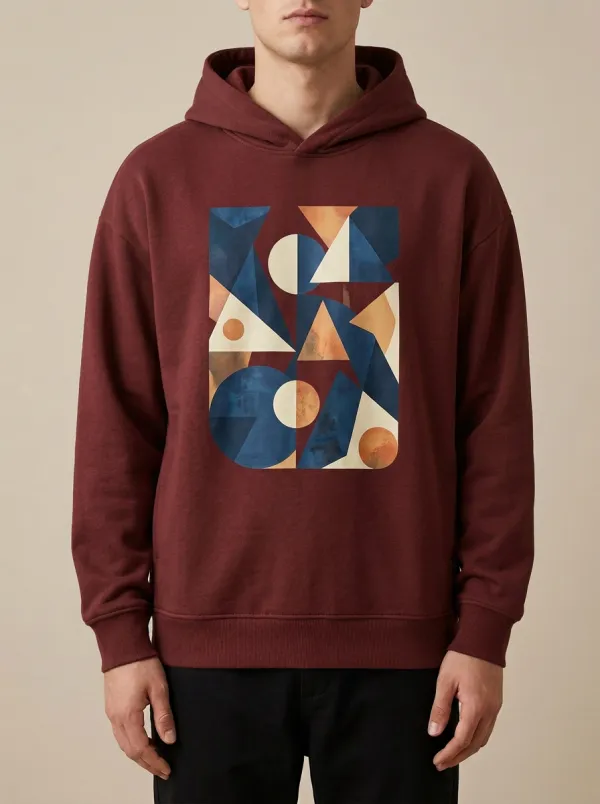 Unisex Double Layer Hood Graphic Hoodie