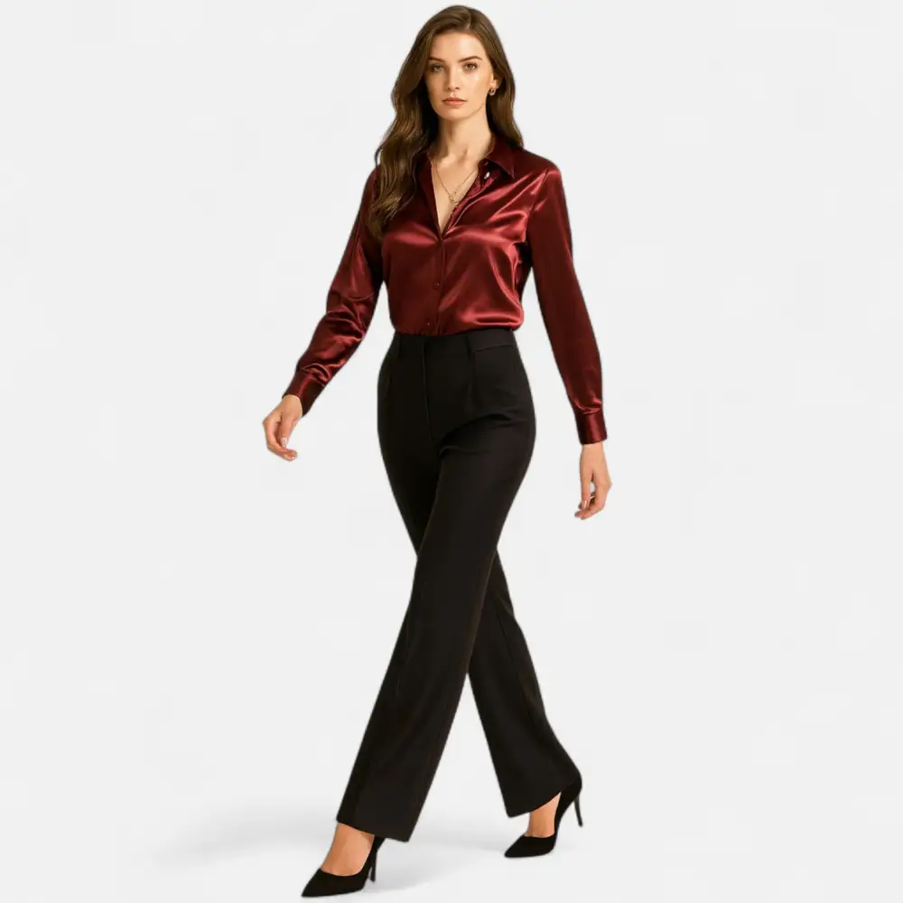 Satin Blouse Long Sleeve Elegance