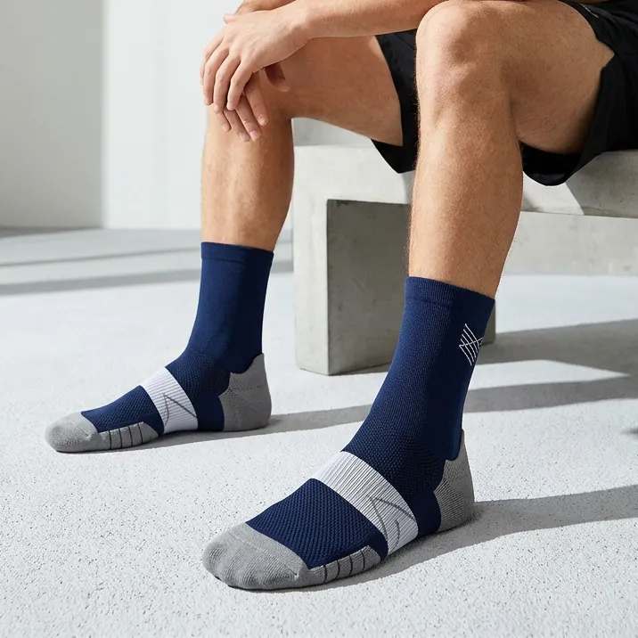 Men's Geometric Performance Crew Socks