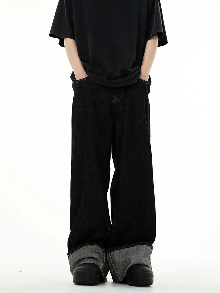 Straight-Leg Wide-Leg Jeans