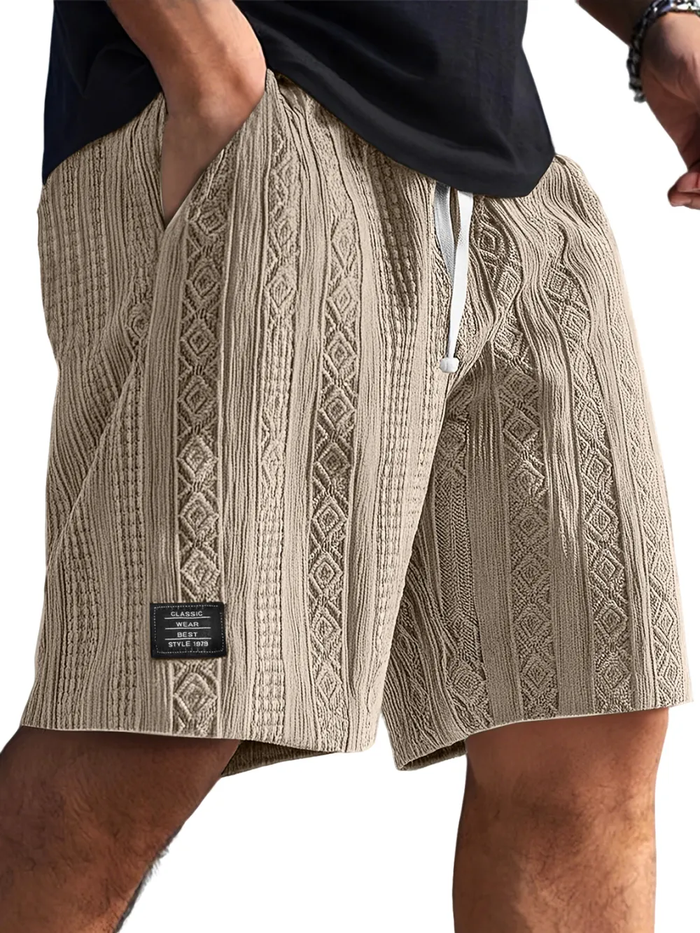 Jacquard Seamed Detail Shorts