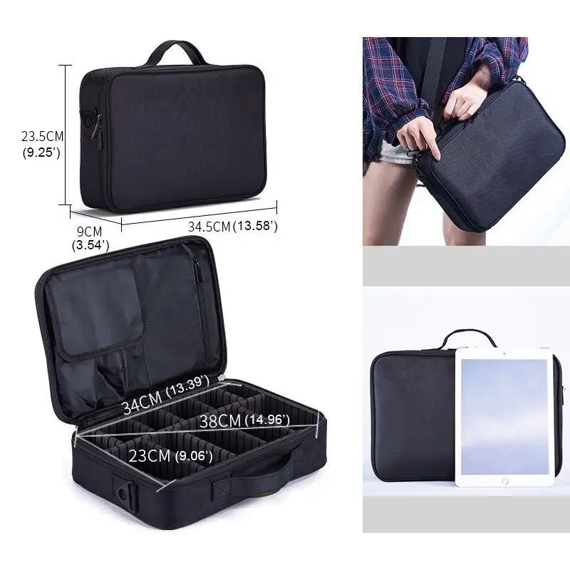 Solid Handheld Makeup Case Bag Multifunctional Travel Portable Bag