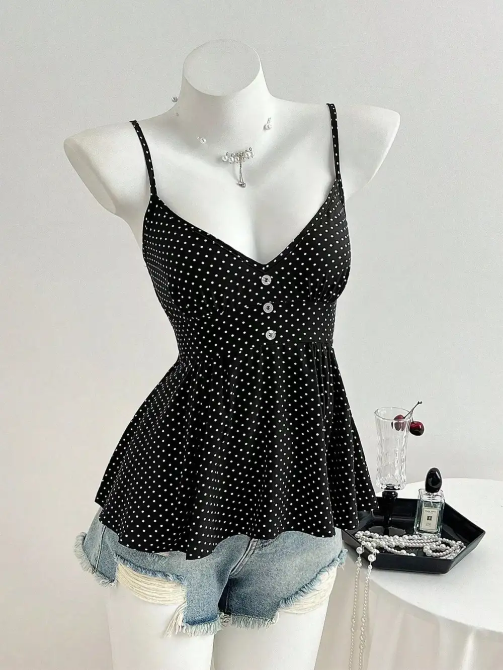 Dot V-Neck Cami