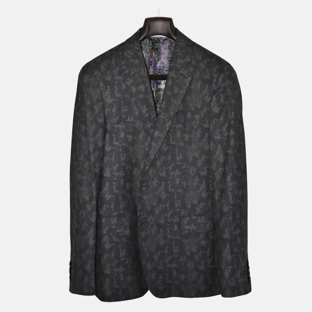 Layered Wool Tailored Blazer Jacket