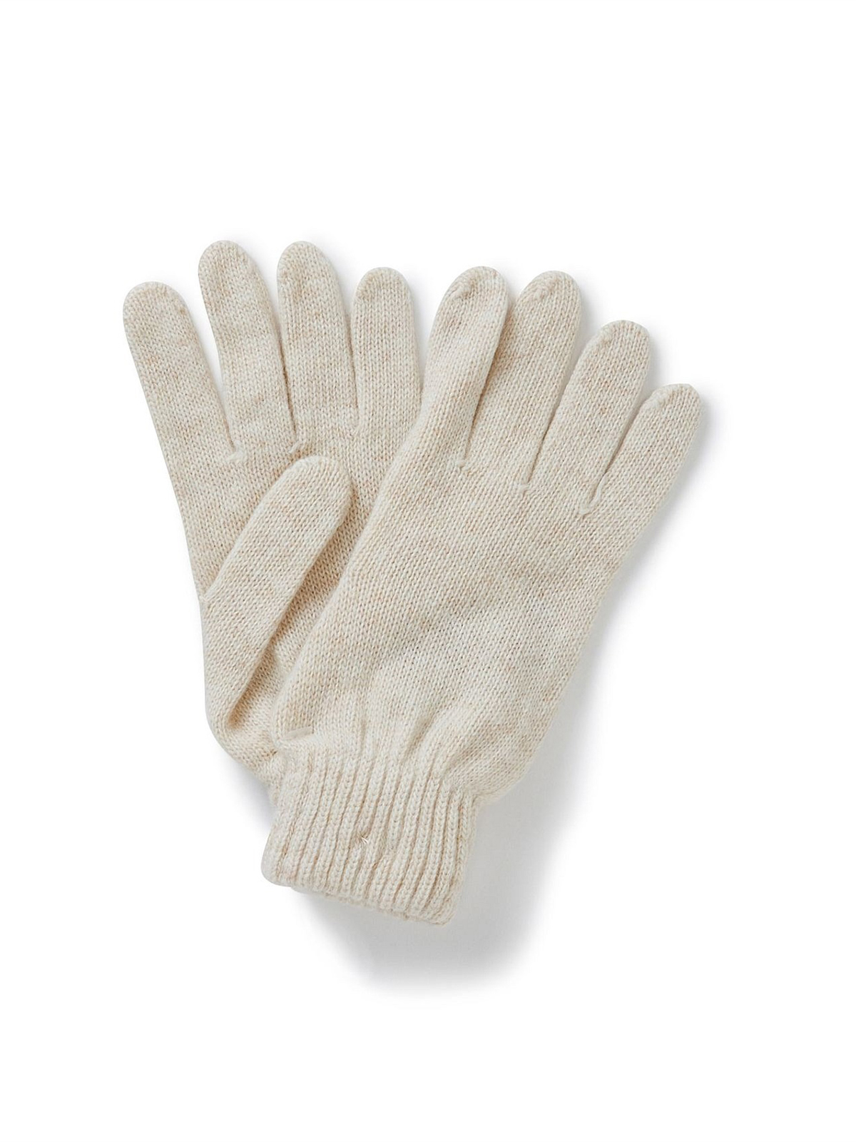 Cream Wool Blend Gloves