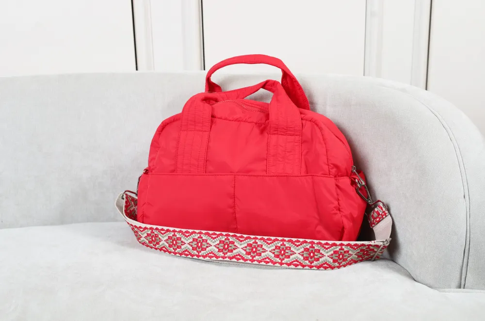 Fluffy Duffle Bag with Strap (Small)