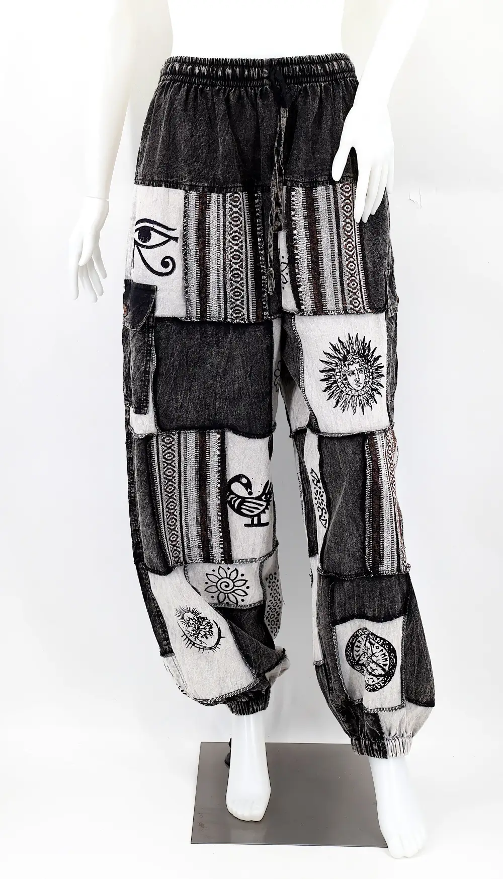 Women's Clean Line Harem Cargo Patchwork Cargo Pants