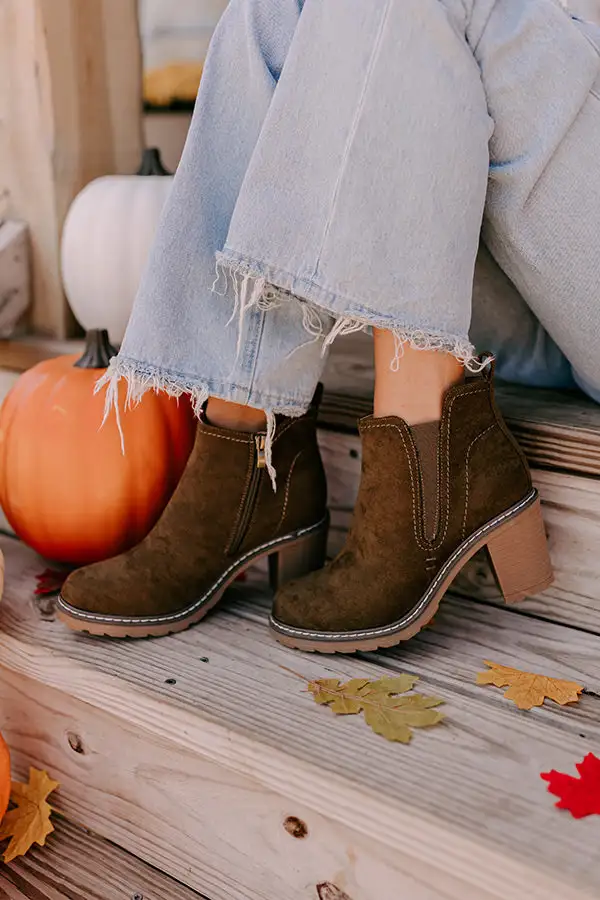 High Heel Faux Suede Ankle Boots