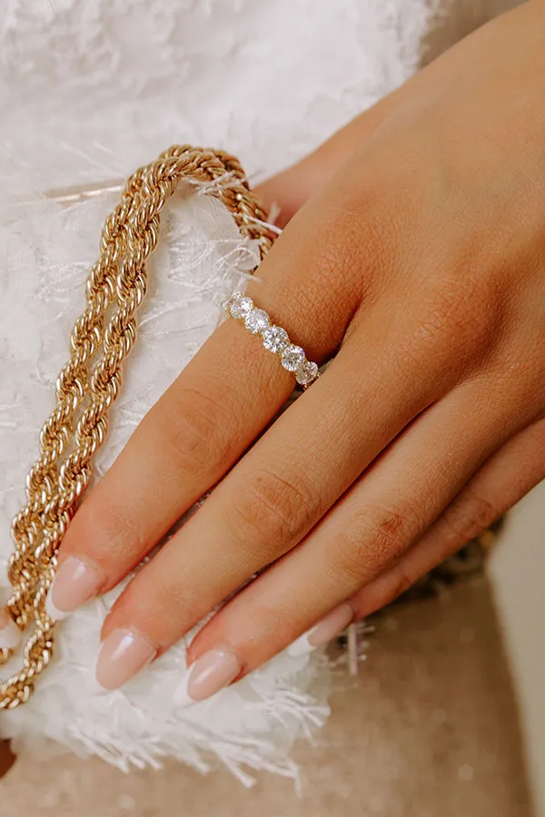 Simulated Diamond Infinity Classic Ring