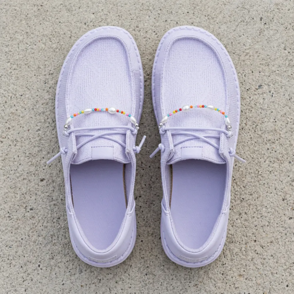 Funk Mesh Beaded Lace Casual Shoes For Women