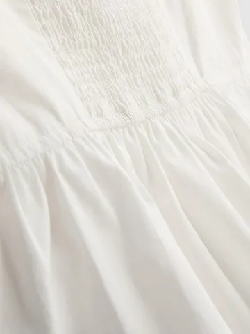 7-15yrs | Shirred Square Neck Blouse
