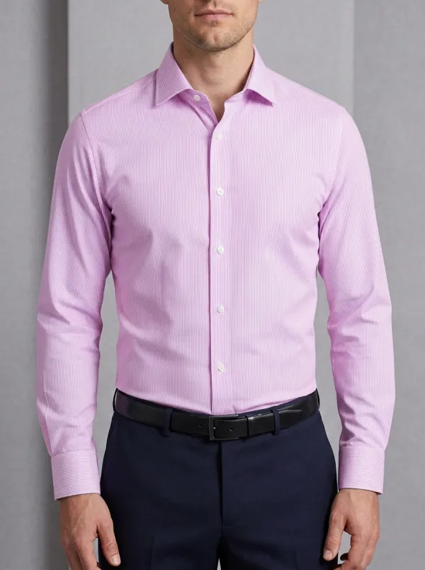 Men's Vertical Stripe Striped Dress Shirt