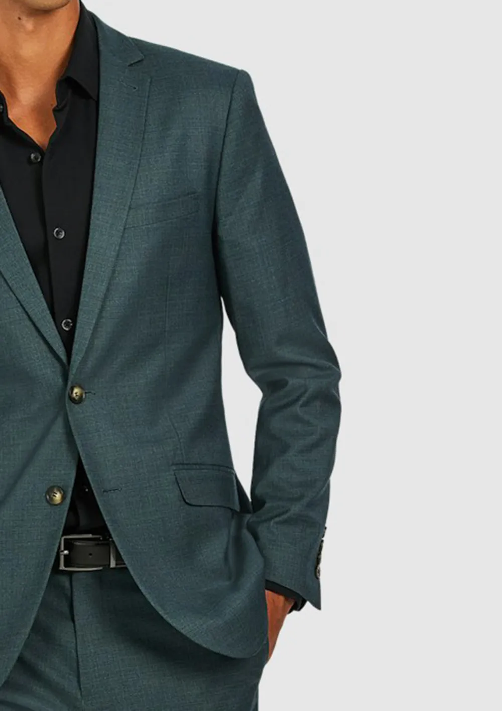 Classic Noble And Mature Dark Green Suit